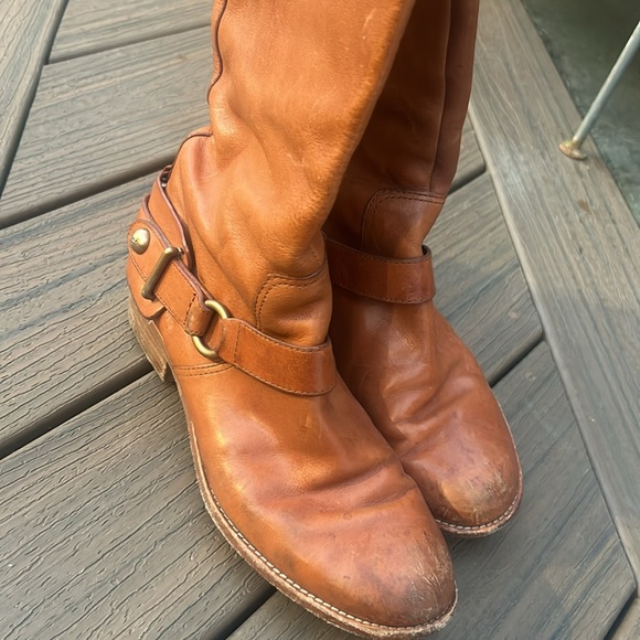 Coach Natale Harness Genuine Leather Riding Boots Size 39 - Picture 1 of 9
